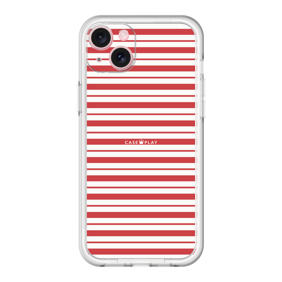 スリムプロテクションプレミアムケース［ Small Border - Red ］
