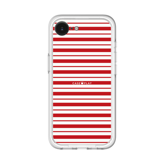 スリムプロテクションプレミアムケース［ Small Border - Red ］
