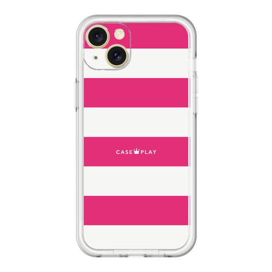 スリムプロテクションプレミアムケース［ Big Border - Pink ］