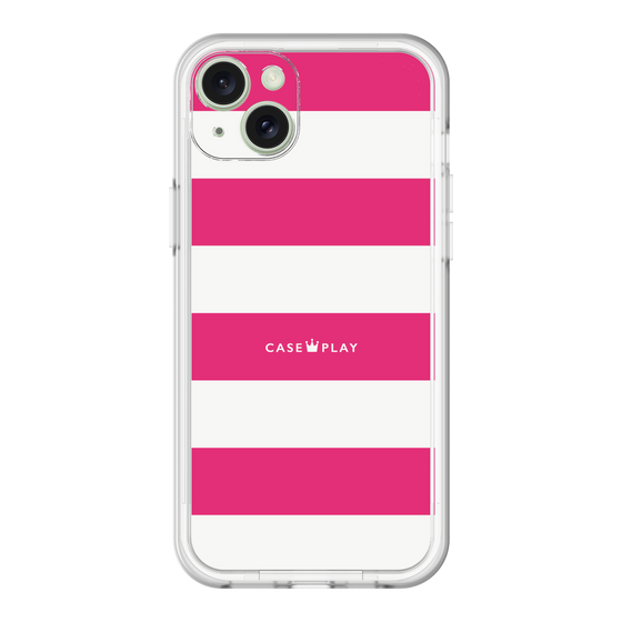 スリムプロテクションプレミアムケース［ Big Border - Pink ］