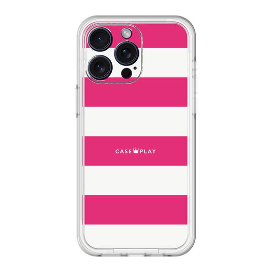 スリムプロテクションプレミアムケース［ Big Border - Pink ］