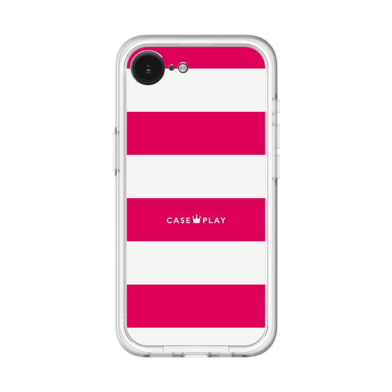 スリムプロテクションプレミアムケース［ Big Border - Pink ］