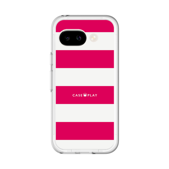 スリムプロテクションプレミアムケース［ Big Border - Pink ］