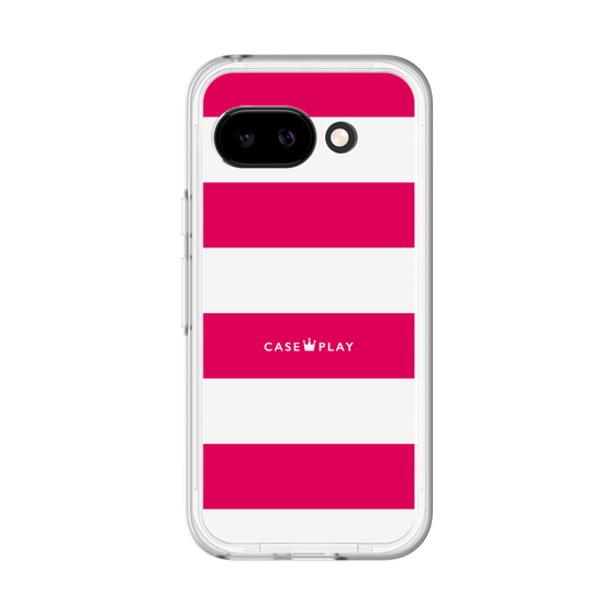 スリムプロテクションプレミアムケース［ Big Border - Pink ］
