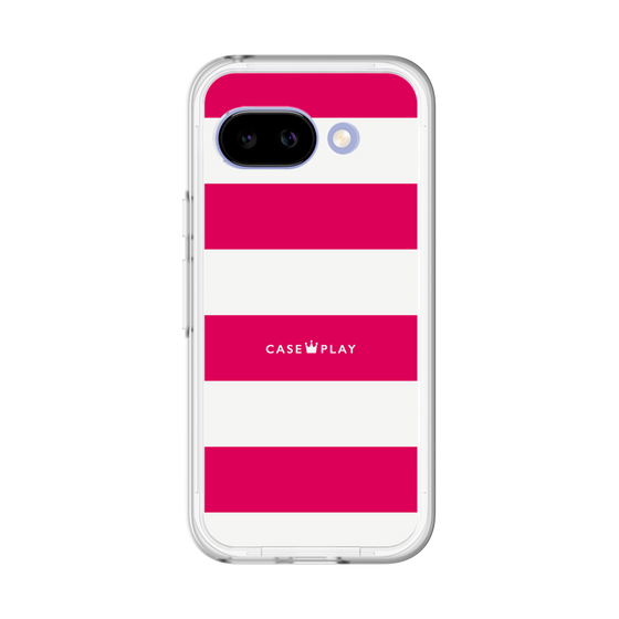 スリムプロテクションプレミアムケース［ Big Border - Pink ］