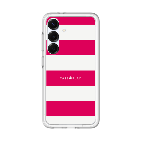 スリムプロテクションプレミアムケース［ Big Border - Pink ］