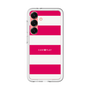 スリムプロテクションプレミアムケース［ Big Border - Pink ］