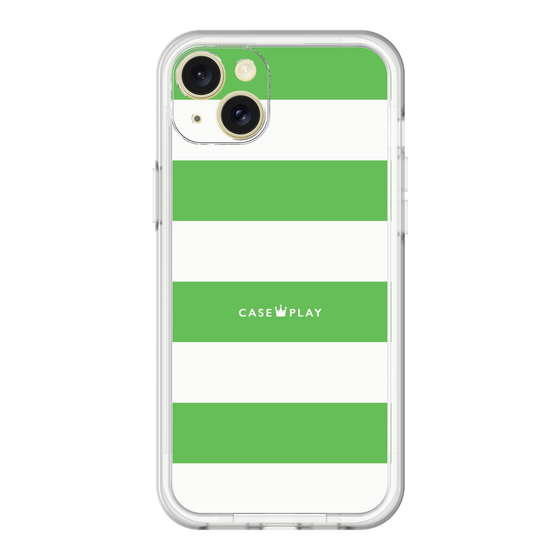 スリムプロテクションプレミアムケース［ Big Border - Green ］