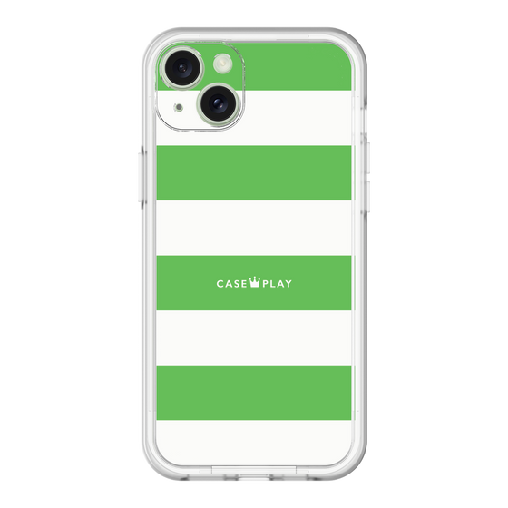スリムプロテクションプレミアムケース［ Big Border - Green ］