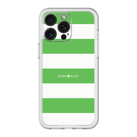 スリムプロテクションプレミアムケース［ Big Border - Green ］