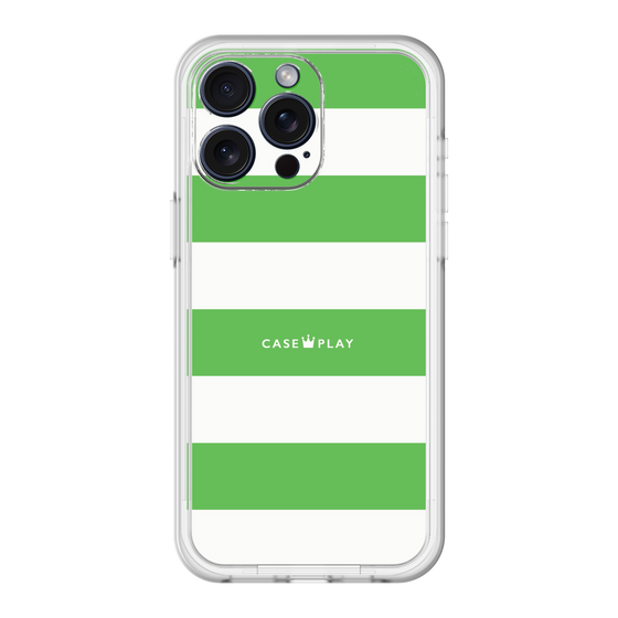 スリムプロテクションプレミアムケース［ Big Border - Green ］