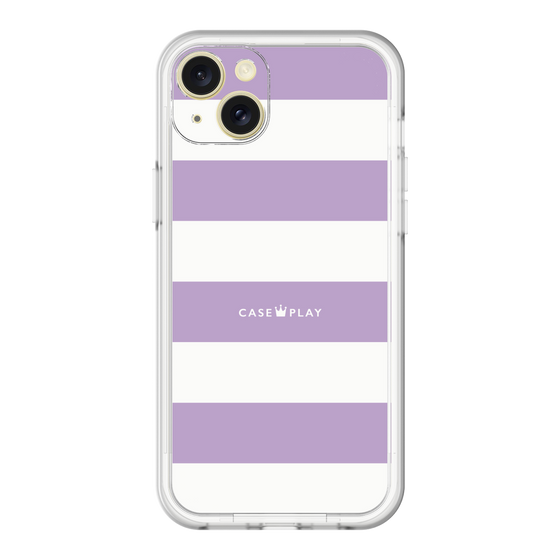 スリムプロテクションプレミアムケース［ Big Border - Purple ］