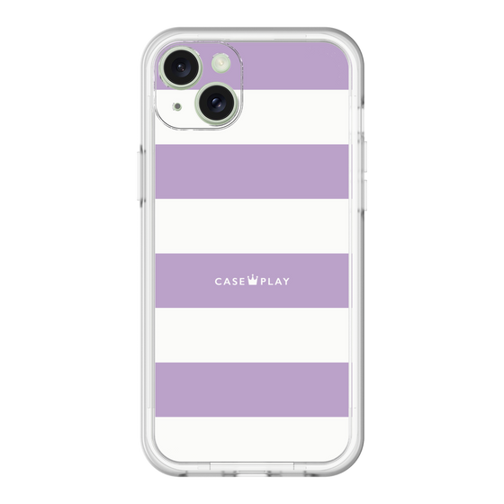 スリムプロテクションプレミアムケース［ Big Border - Purple ］