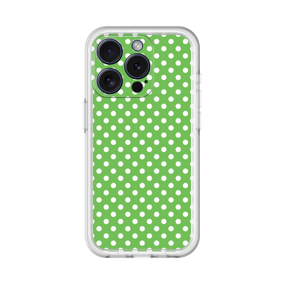 スリムプロテクションプレミアムケース［ Small Dot - Green ］