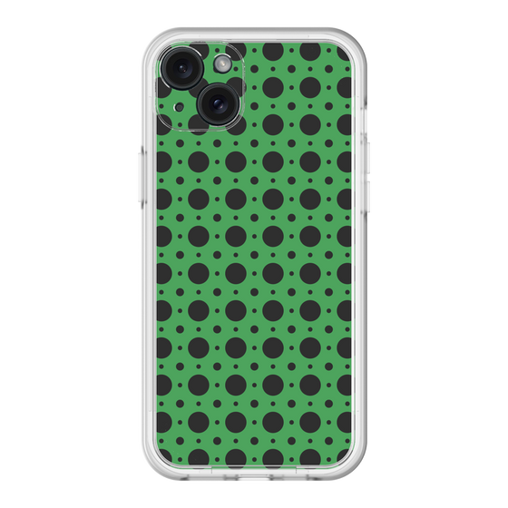 スリムプロテクションプレミアムケース［ Shower Dot - Green ］