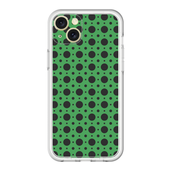 スリムプロテクションプレミアムケース［ Shower Dot - Green ］