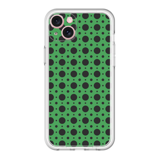 スリムプロテクションプレミアムケース［ Shower Dot - Green ］
