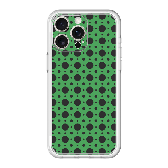 スリムプロテクションプレミアムケース［ Shower Dot - Green ］