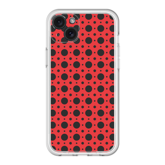 スリムプロテクションプレミアムケース［ Shower Dot - Red ］