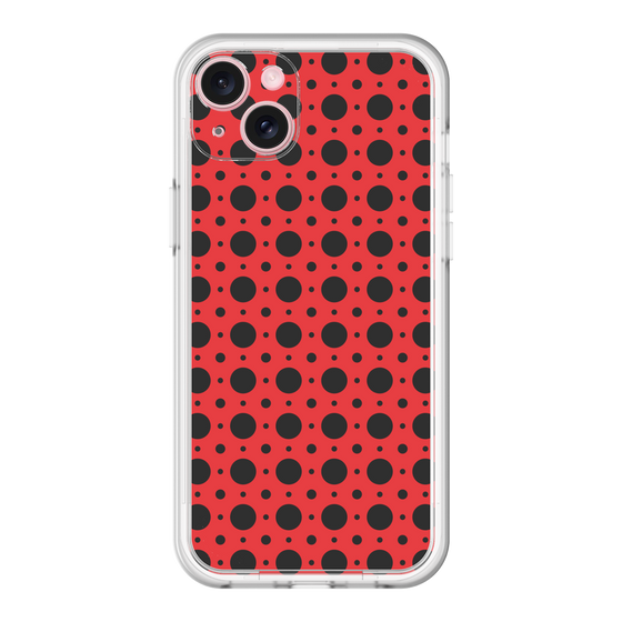 スリムプロテクションプレミアムケース［ Shower Dot - Red ］