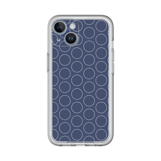 スリムプロテクションプレミアムケース［ Dot Circle - Navy ］