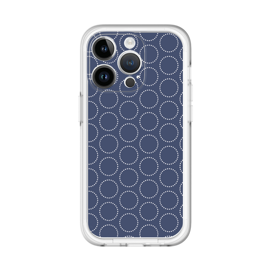 スリムプロテクションプレミアムケース［ Dot Circle - Navy ］