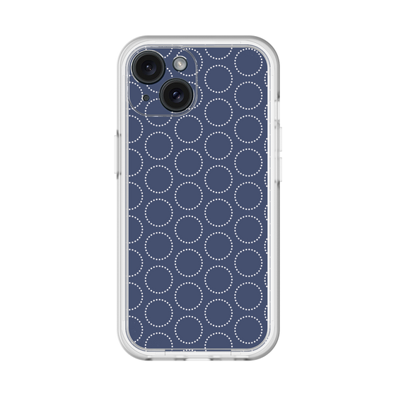 スリムプロテクションプレミアムケース［ Dot Circle - Navy ］