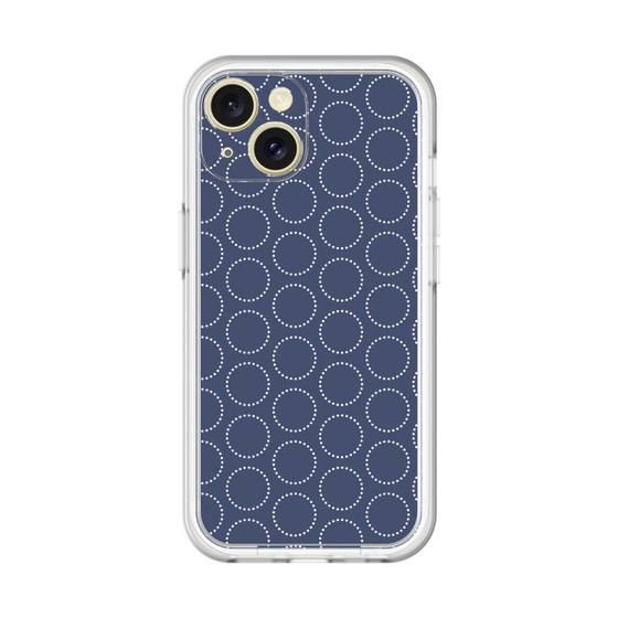 スリムプロテクションプレミアムケース［ Dot Circle - Navy ］