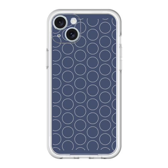 スリムプロテクションプレミアムケース［ Dot Circle - Navy ］
