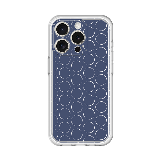 スリムプロテクションプレミアムケース［ Dot Circle - Navy ］