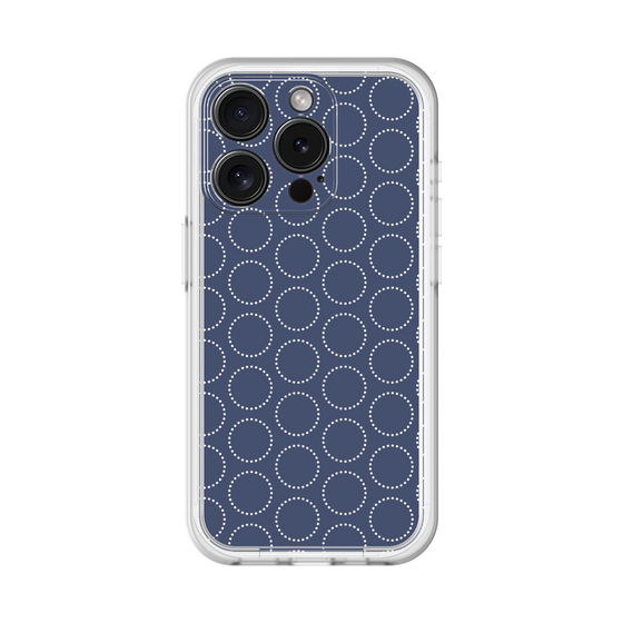 スリムプロテクションプレミアムケース［ Dot Circle - Navy ］