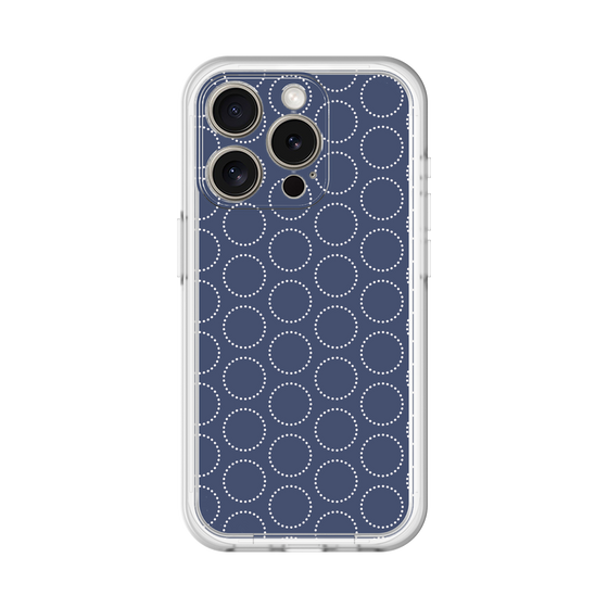 スリムプロテクションプレミアムケース［ Dot Circle - Navy ］