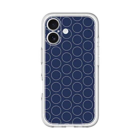 スリムプロテクションプレミアムケース［ Dot Circle - Navy ］