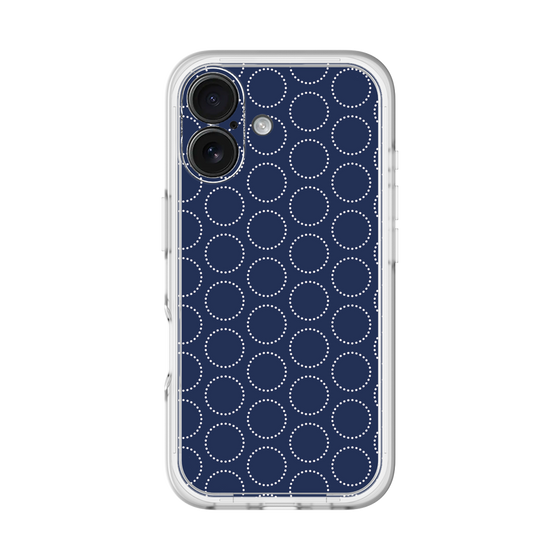 スリムプロテクションプレミアムケース［ Dot Circle - Navy ］