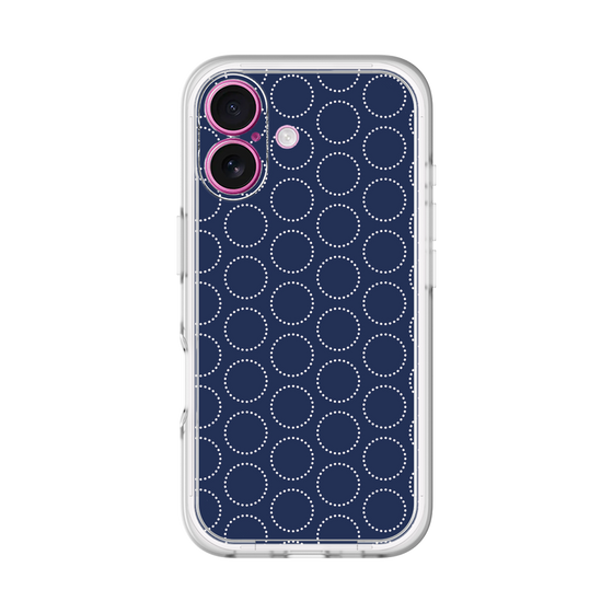 スリムプロテクションプレミアムケース［ Dot Circle - Navy ］