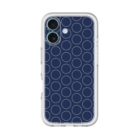 スリムプロテクションプレミアムケース［ Dot Circle - Navy ］