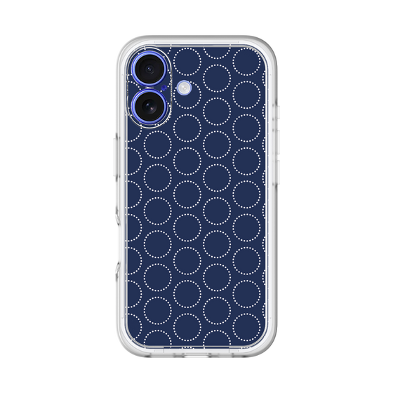 スリムプロテクションプレミアムケース［ Dot Circle - Navy ］