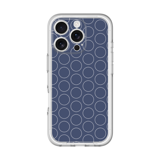 スリムプロテクションプレミアムケース［ Dot Circle - Navy ］