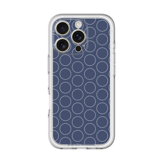 スリムプロテクションプレミアムケース［ Dot Circle - Navy ］