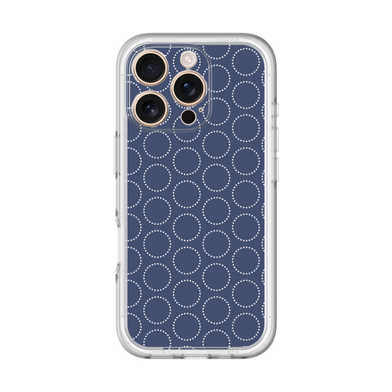 スリムプロテクションプレミアムケース［ Dot Circle - Navy ］