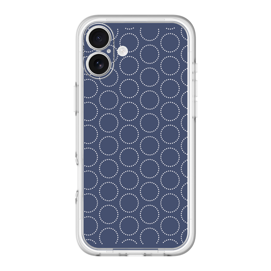 スリムプロテクションプレミアムケース［ Dot Circle - Navy ］