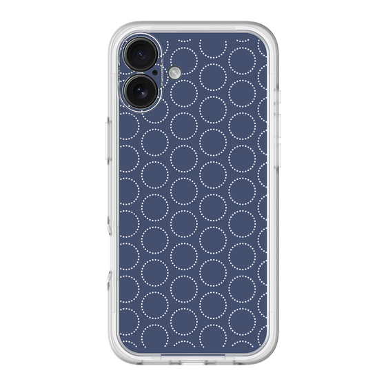 スリムプロテクションプレミアムケース［ Dot Circle - Navy ］