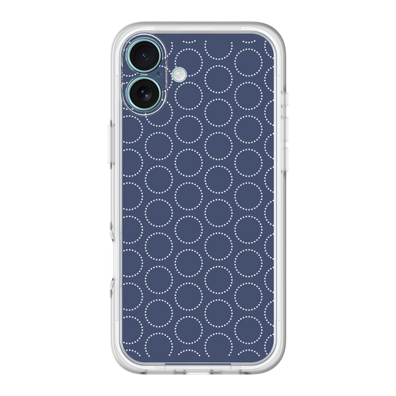 スリムプロテクションプレミアムケース［ Dot Circle - Navy ］