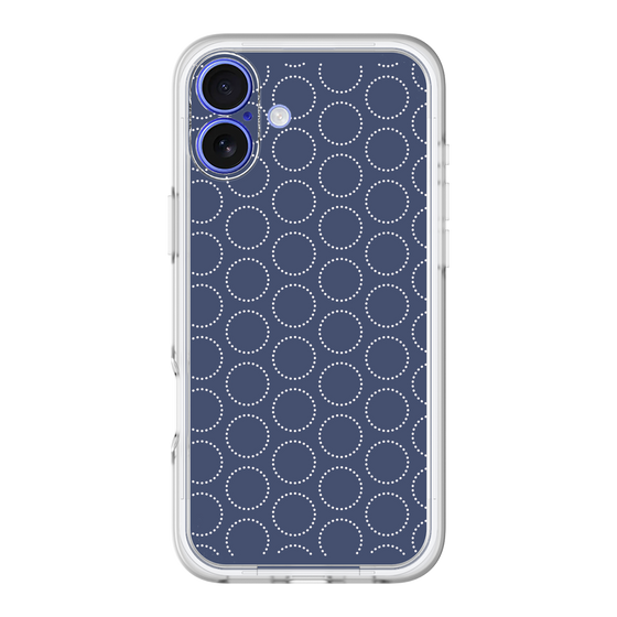 スリムプロテクションプレミアムケース［ Dot Circle - Navy ］