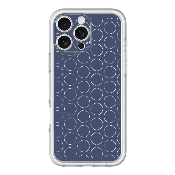 スリムプロテクションプレミアムケース［ Dot Circle - Navy ］