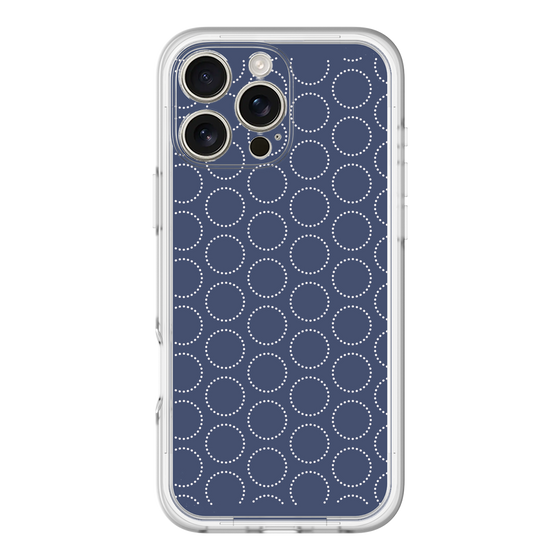 スリムプロテクションプレミアムケース［ Dot Circle - Navy ］