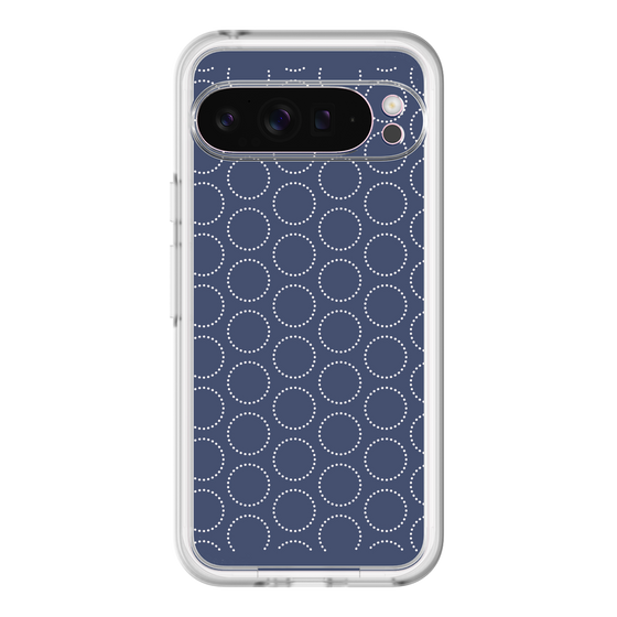 スリムプロテクションプレミアムケース［ Dot Circle - Navy ］