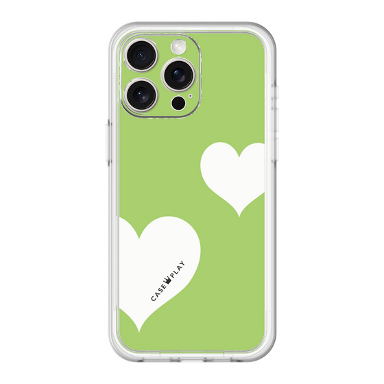 スリムプロテクションプレミアムケース［ Two Hearts - Green ］