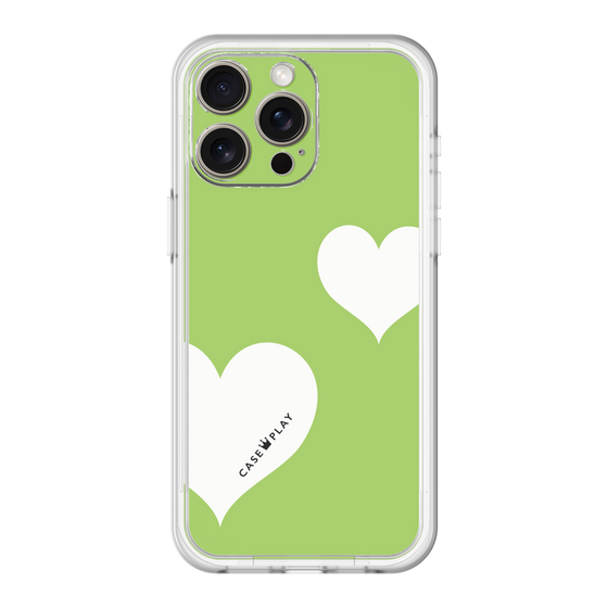 スリムプロテクションプレミアムケース［ Two Hearts - Green ］
