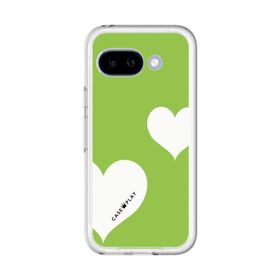 スリムプロテクションプレミアムケース［ Two Hearts - Green ］